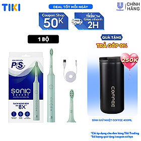 Bộ bàn Chải Điện P/S Sonic Expert Chuyên Gia Sóng Âm - Công Nghệ Sóng Âm, Chải Sạch Mảng Bám Tới 8X - Xanh Mint