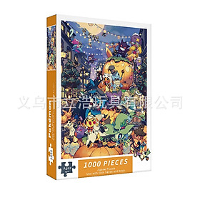 Bộ 1000 Miếng Mẫu Hoạt Hình Onepiece - Naruto - Pokemon Pikachu Tranh Ghép Xếp Hình Jigsaw Puzzle (Kích thước75 x 50 cm)