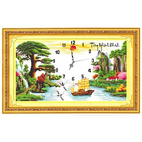 Tranh thêu 100% Tùng Nghênh Khách -ĐH