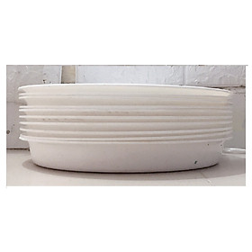 10 Khay Đĩa Nhựa Lót Đế Chậu D300 - Màu Trắng