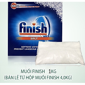 Combo Muối rửa bát Finish 4kg nhập khẩu Đức PL + Tặng viên Finish Nhật