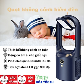 Mua Quạt Không Cánh Cao Cấp  Kiêm Đèn Học Chống Cận Thị  Có 6 Chế Độ gió  Quạt Sạc Điện Để Bàn kiêm Đèn Ngủ  Đèn Học  Tiện Lợi Hơn Quạt Mini  Quạt Đeo Cổ