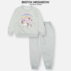 Bộ nỉ bông bé gái Bigfox Miss Meow size đại