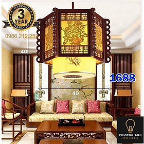 Mua Đèn lồng gỗ thả bàn ăn  trang trí phòng bếp  phòng khách sang trọng cổ điển mã 1688
