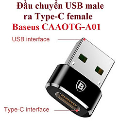 Mua  USB ra Type-C   Đầu chuyển USB male ra C female Baseus CAAOTG-A01 - Hàng chính hãng