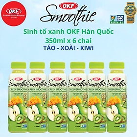 Nước sinh tố trái cây xanh Táo - Xoài - Kiwi OKF Hàn Quốc 350ml x 6 chai