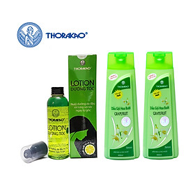 Bộ Sản Phẩm Dưỡng Tóc và Ngăn Rụng Tóc Thiên Nhiên Hoàn Hảo Từ Thorakao: Combo 2 Chai Dầu Gội và Xả Hoa Bưởi 400ml + 1 Chai Lotion Tinh Dầu Bưởi 150ml