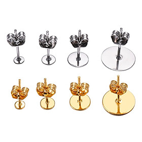 20-100pcs/Lô vàng bằng thép không gỉ bằng vàng Băng bông tai các chân cơ sở với bông tai phát hiện tai sau để làm trang sức DIY Màu sắc: Thép