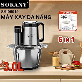 Mua Máy xay đa năng 6in1 SOKANY SK-06019 dung tích 3L tích hợp xay  ép  cắt  thái vô cùng tiện lợi - HÀNG CHÍNH HÃNG