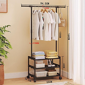 Mua Giá Kệ Treo Quần Áo Có 3 Tầng Để Đồ  Móc Túi Xách Và Bánh Xe Di Chuyển Dùng Trong Gia Đình