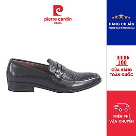 Giày lười da nam không dây Pierre Cardin, họa tiết vân cá sấu, chất liệu da bò cao cấp, kiểu dáng sang trọng PCMFWL 723