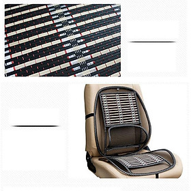 Lót Ghế Ô Tô Lưới Trúc Massage Lưng - Chống mỏi , Chống nóng ghế oto, Ghế văn phòng - Tựa lưng ghế ô tô