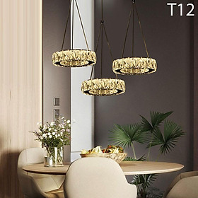 (ĐÈN THẢ VÒNG) Đèn thả phale 3 vòng trang trí phòng khách, phòng ăn mang lại phong cách sang trọng-T12