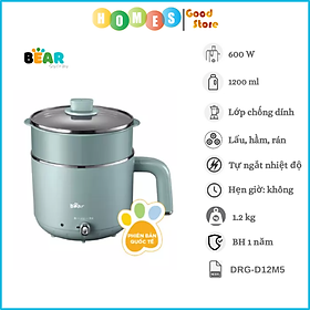 Nồi Điện Đa Năng BEAR DRG- D12M5, Dung Tích 1.2L, Công Suất 600W - Hàng Chính Hãng