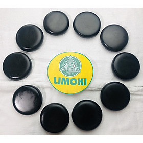 Bộ 10 Viên Đá Bazan Nóng Massage Tròn Trung Limoki 8x8x1.8cm