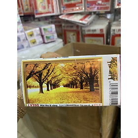 Tranh đính đá Mùa Thu Lá Vàng  chưa đính đá