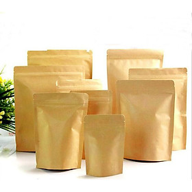 Mua 100gr TÚI ZIPPER GIẤY KRAFT KHÔNG CỬA SỔ  TÚI ZIP ĐÁY ĐỨNG