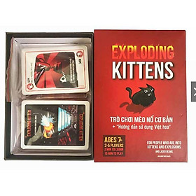 Mèo Nổ đỏ - Boardgame Exploding Kittens Việt hóa Hộp cứng