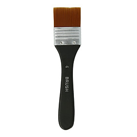 1pc Professional Flat Paint Brush Nylon Trim Art Paintbrush Wooden Handle for Gesso Stains Glues Varnishes Paint Acrylic