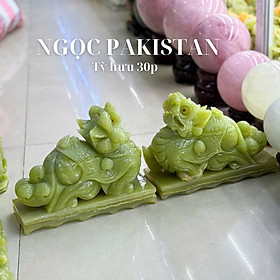 Tỳ Hưu Đá Ngọc Pakistan 30cm – Sắc Xanh Thanh Nhã – Kích Thước Lớn, Sang Trọng – Trang Trí Nội Thất