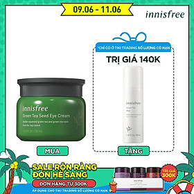 Kem dưỡng mắt làm mịn da từ trà xanh và dầu hạt trà xanh tươi Innisfree Geen Tea Seed Eye Cream 30ml - NEW