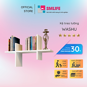 Mua Giá sách treo tường bằng gỗ hiện đại SMLIFE Washu