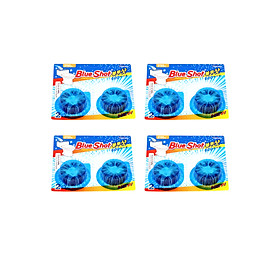 Mua Bộ 4 Vỉ (8 viên) vệ sinh làm sạch bồn cầu cao cấp Hàn Quốc Blueshot - 1 viên sử dụng được 600 lần xả tương đương thời gian lên tới 1 tháng rưỡi