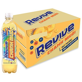 Thùng 24 Chai Nước Giải Khát Revive Chanh Muối (390ml/Chai)