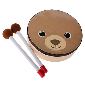 Cartoon Hand Drum Percussion Toy for Music Instruments Learning Education