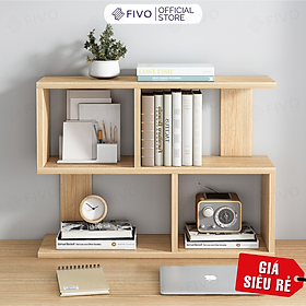 Mua Kệ Giá Sách Gỗ Mini Để Bàn Hoặc Treo Tường FIVO Mẫu FB20  Lắp Ráp Dễ Dàng Gỗ MDF Phủ Melamine Chống Thấm Bề Mặt (Kích Thước 60x20x60cm)