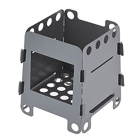 Portable Lightweight Folding Camping Wood Burning Stove for Outdoor Cooking BBQ Backpacking