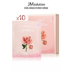 Combo 10 Mặt Nạ Thạch Hoa Hồng, Thư Giản Da JMSolution Glow Luminous Flower Hydrogel Mask Rose 30g x10