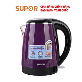 Mua Ấm siêu tốc Supor SWF17S18AVN Tím  Công suất 1800W  Dung tích 1 7 Lít  Chất liệu inox 304  Strix cho tuổi thọ sử dụng tới 5 năm  Bảo hành 12 tháng