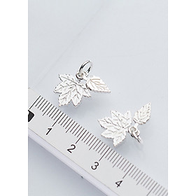 Combo 2 cái charm bạc hình lá phong treo - Ngọc Quý Gemstones