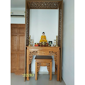 Mua Bộ bàn thờ gỗ gõ đỏ 1m27  mẫu triện sen
