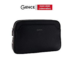 Hình ảnh Clutch Nam Ví Cầm Tay Công Sở GENCE RB04 Chất Liệu Da Bò Cao Cấp Màu Đen