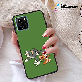 Ốp lưng iCase dành cho Vivo Y15S chất liệu viền dẻo lưng cứng nhám TPU có hai lỗ xỏ dây đeo in nổi 4D hình bộ sưu tập Green Mordern 10
