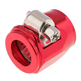 Aluminum Auto Car AN8 Hose End Finisher Fuel Oil Water Pipe Clip Clamp Red