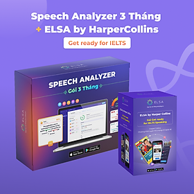 Hình ảnh Combo Phần Mềm Speech Analyzer 3 tháng và Khóa luyện thi chứng chỉ quốc tế ELSA by HarperCollins - Get ready for IELTS