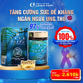 Fucoidan Genki Fami Nhật Bản, Tăng Cường Đề Kháng, Miễn Dịch, Hỗ Trợ Ngăn Ngừa Ung Bướu Hộp 150 viên