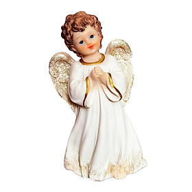 Standing Angel Memorial Resin Figurine Ornament Desk Angel Statue Decoration