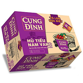 Thùng 12 Hộp Hủ Tiếu Nam Vang Cung Đình 83g x12 hộp