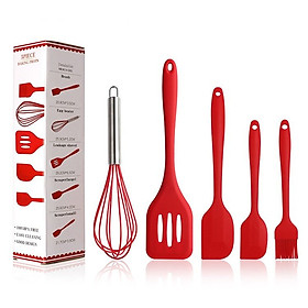 Bộ Dụng Cụ Làm Bánh 5 Món Silicone Cao Cấp Cho Nhà Bếp - Tặng Set 5 Kẹp Miệng Túi