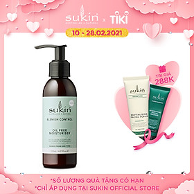 Kem Giữ Ẩm Kiềm Dầu Dành Cho Da Mụn Sukin Blemish Control Oil Free Moisturiser 125ml