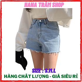 Quần Short Jean Nữ Trơn - Hana Trâm Shop