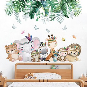 Mua Sticker Giấy Dán Tường Decal Dán tường Tranh Dán Tường Trang Trí Tường Mẫu Sở Thú Của Bé ZH95