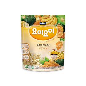 Bánh gạo ăn dặm Organic Yummy Yummy Yellow Stage 2 vị Chuối và Bí ngô 25g