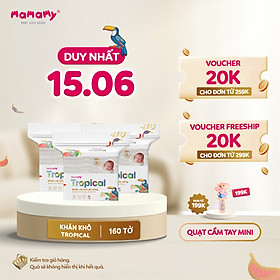 Mua Combo 3 túi Khăn vải khô đa năng Mamamy Tropical 160 tờ