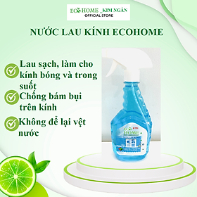 Nước Lau Kính Dạng Xịt Sáng Bóng Ecohome Việt Nam 500g Hương Hoa Nhài Thơm Ngát