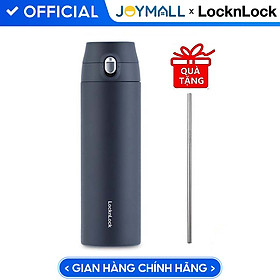 Bình Giữ Nhiệt Lock&Lock Featherlight One-touch Tumbler 500ml LHC3257 - Hàng Chính Hãng - Tặng Kèm Ống Hút Inox